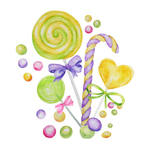 手绘棒棒糖图片