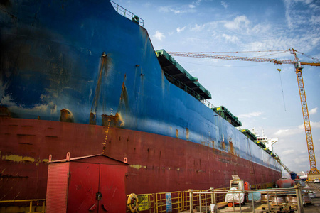 贸易 油轮 出口 商业 传送 加载 甲板 货物 起重机 物流