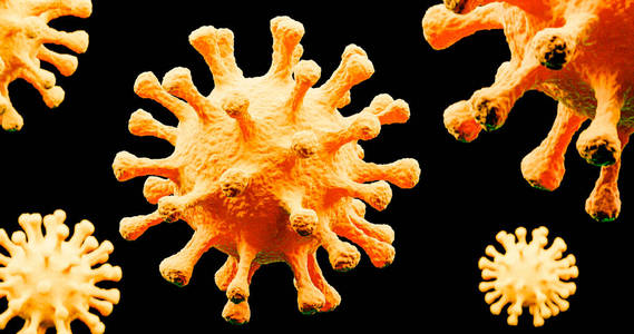 流感病毒covid19细胞在显微镜下的图像血液.