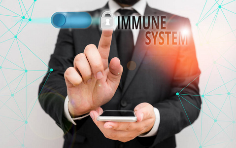 手写文字书写免疫系统。概念是指由许多生物结构组成的宿主防御系统。