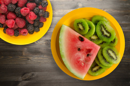 混合 水果 点心 食物 品种 几维鸟 甜瓜 早餐 夏天 生活