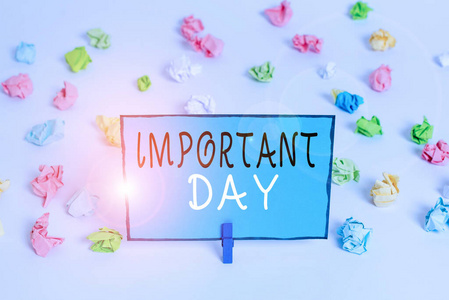 显示重要日子的文字标志.