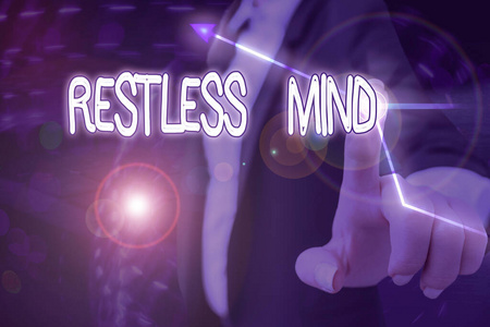 心神不宁文字符号显示心神不宁.
