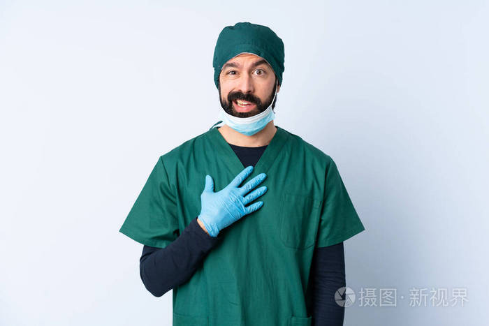 医疗保险 男人 诊所 健康 冠状病毒 手指 工作 面具 微笑