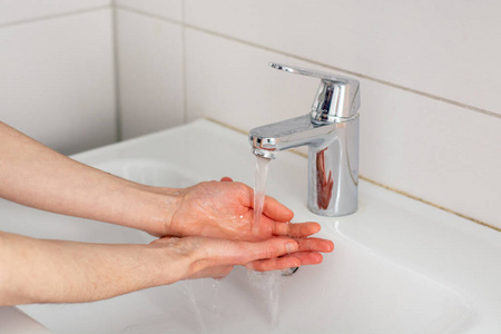 预防 防止 流感 水龙头 卫生 肥皂 手指 飞溅 消毒 感染