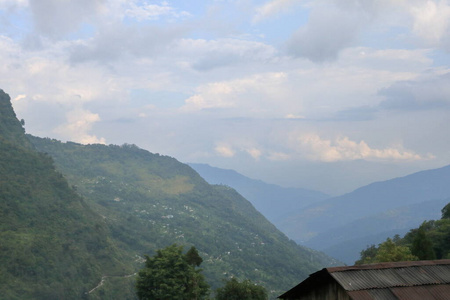 全景 全景图 夏天 小山 森林 天空 自然 岩石 公园 旅行