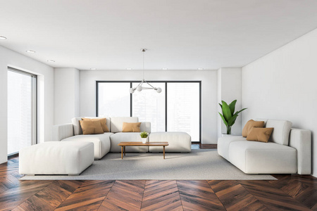 活的 房子 休息室 地板 米色 插图 极简主义 房间 新的