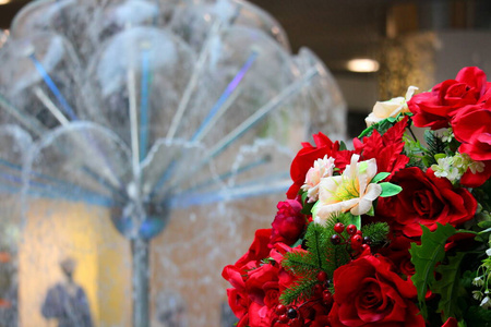 喷泉 春天 自然 婚礼 花束 花的 夏天 花园 美丽的 玫瑰