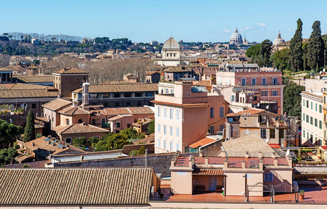 意大利语 天线 罗马 屋顶 建筑 地标 全景图 意大利 城市
