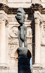 雕塑 君士坦丁 天空 罗姆人 大理石 空的 文化 竞技场