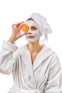 保湿 健康 女人 肖像 卫生 面具 毛巾 女孩 美容学 水疗中心