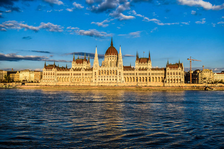 匈牙利 欧洲 纪念碑 河边 匈牙利语 议会 城市 地标 全景图