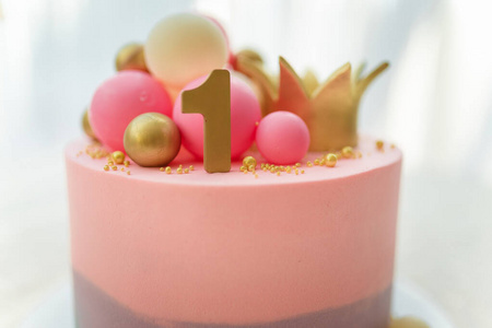 生日 粉红色 面包店 甜点 桌子 聚会 奶油 蛋糕 庆祝