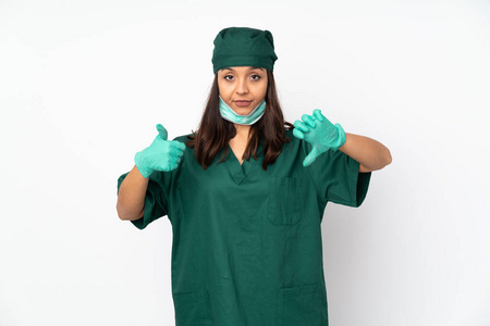 职业 工作 诊所 女孩 喜欢 面具 手套 治疗 手势 操作