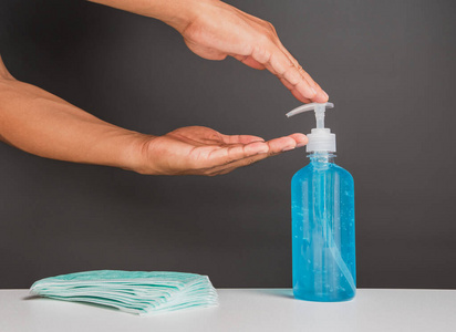 流感 面具 肥皂 消毒杀菌剂 医学 光晕 保护 瓶子 酒精