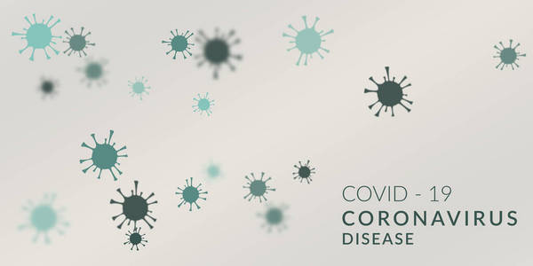 有细菌的covid 19冠状病毒疾病横幅.有细菌学微生物的医学背景照片