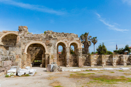 石榴 地标 旅游业 寺庙 火鸡 古老的 希腊语 城市 旅行者