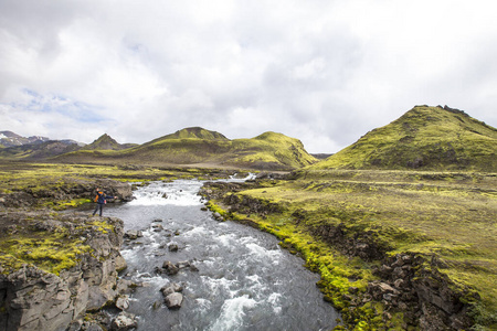 岩石 旅游业 夏天 冒险 自然 旅行 冰岛语 欧洲 冰岛