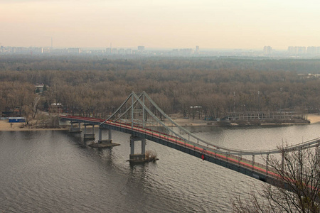 第聂伯 春天 古老的 城市 天空 地标 公园 地平线 季节