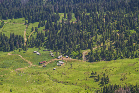 小山 美丽的 旅行 山谷 全景图 乡村 全景 自然 太阳