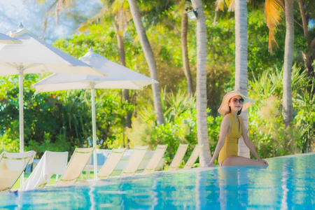 旅行 健康 海洋 娱乐 假期 酒店 亚洲 美女 太阳 白种人