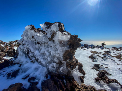 国家的 美丽的 自然 风景 徒步旅行 地标 火山 攀登 夏天