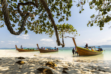 假期 放松 目的地 泻湖 泰国 加勒比 旅游业 运输 李邦