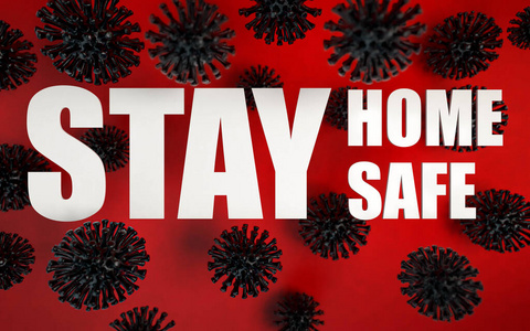 自我隔离.冠状病毒引起covid-19流行.危害照片