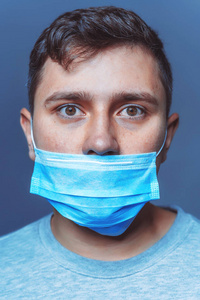 大流行 人类 冠状病毒 鼻子 光晕 插图 医院 面具 危险