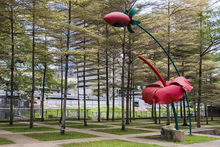 花瓣 植物 木槿 亚洲 花的 雕塑 城市 颜色 公园 博物馆