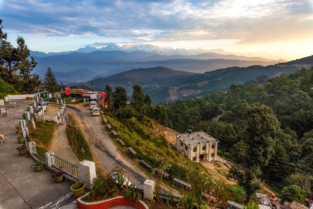 建筑学 建筑 美丽的 喜马拉雅山 鸟瞰图 风景 亚洲 旅游业