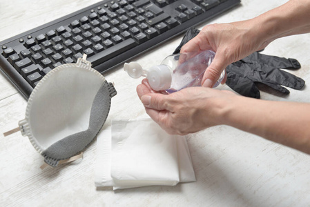 书桌 流感 预防 健康 清洁剂 键盘 保护 灰尘 冠状病毒