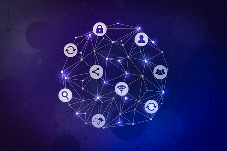 连接 世界 未来 网状物 技术 在线 解决方案 分享 服务器