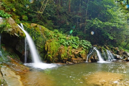 美丽的 夏天 风景 荒野 旅行 流动的 伍兹 环境 小山