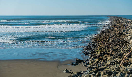 波浪 岩石 海岸线 西港 防波堤 海的 风景 海滩 自然