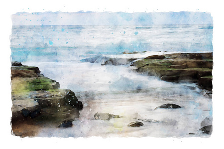 绘画 纹理 美丽的 明信片 自然 反射 浪漫的 海洋 梦想