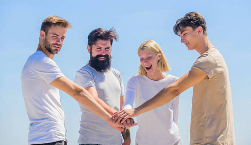 四人小组.伙伴关系概念.团队沟通.团结人民.团队合作伙伴.团队精神.