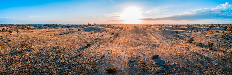 黄昏 乡村 沙漠 澳大利亚 天线 旅行 风景 日出 内地