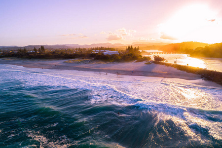 昆士兰 日落 黄昏 假期 建筑 海滩 海岸 海洋 澳大利亚