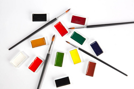 工艺 创造力 画家 主题 平底锅 颜色 水彩 绘画 画笔