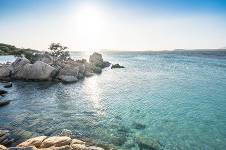 自然 卷心菜 卡拉 海湾 海岸 透明的 海滩 绿松石 岩石