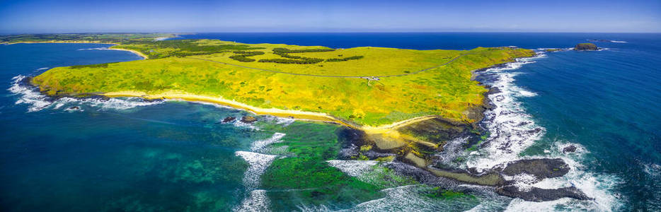 波浪 墨尔本 海洋 澳大利亚 岩石 储备 无人机 日光 目的地