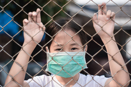 流感 医学 疾病 女孩 小孩 流行病 病毒 空气 笼子 安全的