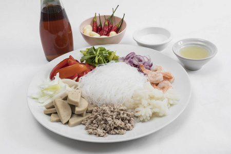 辣椒 饮食 猪肉 特写镜头 油炸 泰国 晚餐 蔬菜 泰语