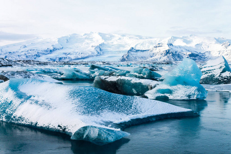 欧洲 浮动 冰川 反射 天空 寒冷的 冰岛 旅游业 冬天