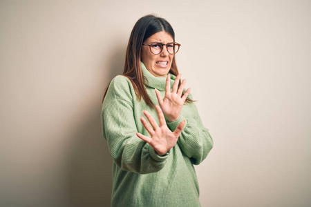 毛衣 坏的 气味 女人 震惊 愤怒的 成人 讨厌 厌恶 情感