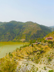 山谷 岩石 森林 美丽的 夏天 小山 自然 旅游业 旅行