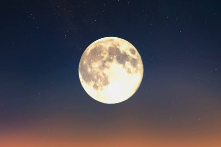 行星 宇宙 傍晚 科学 黄昏 月光 美丽的 日落 风景 月亮