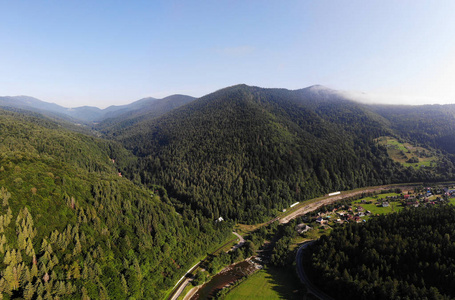 旅行 天空 小山 自然 森林 全景图 乡村 全景 旅游业