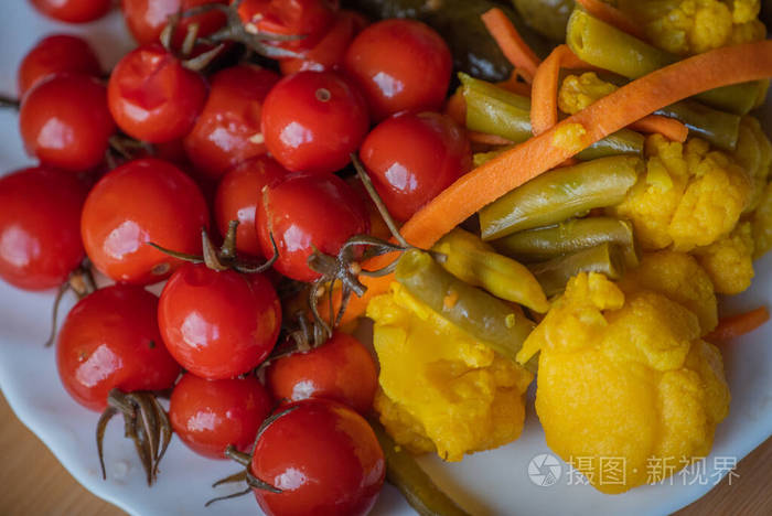 素食主义者 沙拉 西红柿 腌制 营养 烹饪 泡菜 自制 厨房